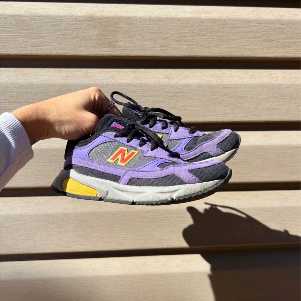 New Balance x Racer Kids Sneakers in Black Mirage Violet